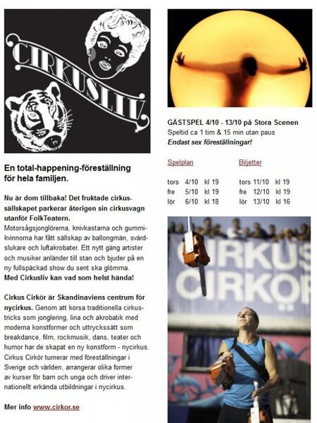 Cirkusliv med Cirkus Cirkör