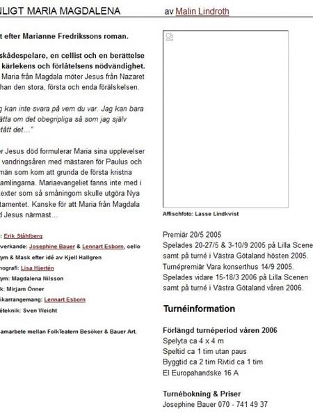 Enligt Maria Magdalena