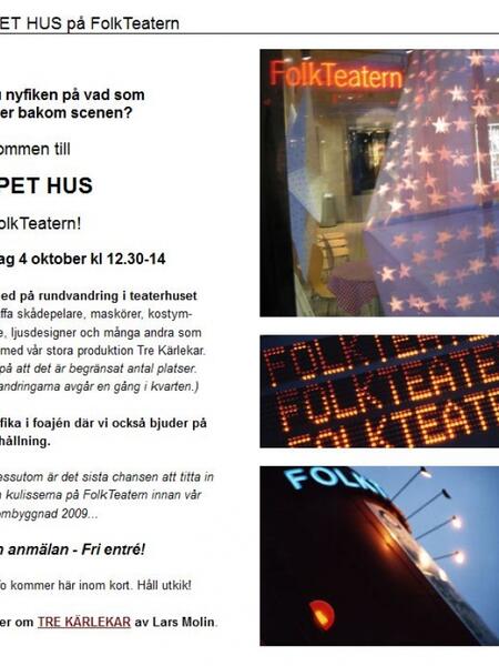 ÖPPET HUS på FolkTeatern